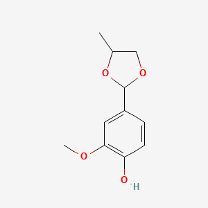 Vanillin propyleneglycol acetal structure, CAS 68527-74-2