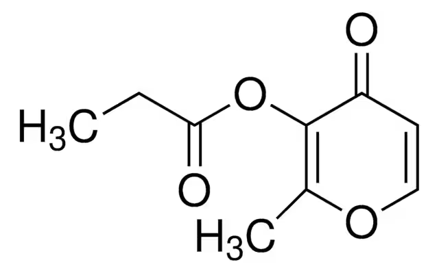 Maltol propionate structure, CAS 68555-63-5
