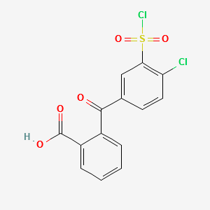 2-[4-Chloro-3-(chlorosulfonyl)benzoyl]benzoic acid structure, CAS 68592-12-1