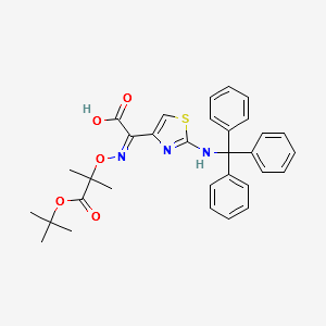 (Z)-2-(2-Tritylaminothiazol-4-yl)-2-(2-tert-butoxycarbonylprop-2-oxyimino)acetic acid structure, CAS 68672-66-2