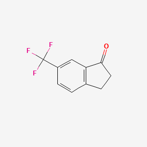 6-(Trifluoromethyl)-1-indanone structure, CAS 68755-37-3