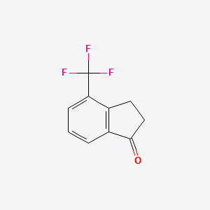 4-(Trifluoromethyl)-1-indanone structure, CAS 68755-42-0