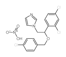 Econazole nitrate structure, CAS 68797-31-9