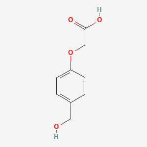 4-(Hydroxymethyl)phenoxyacetic acid structure, CAS 68858-21-9