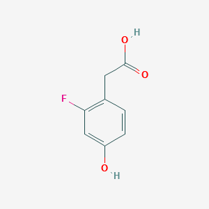 2-Fluoro-4-hydroxyphenylacetic acid structure, CAS 68886-07-7