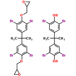 Tetrabromobisphenol A-tetrabromobisphenol A diglycidyl ether copolymer structure, CAS 68928-70-1