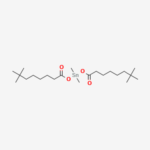 Dimethylbis[(1-oxoneodecyl)oxy]stannane structure, CAS 68928-76-7