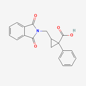 (Z)-1-Phenyl-2-(phthalimidomethyl)cyclopropanecarboxylic acid structure, CAS 69160-56-1