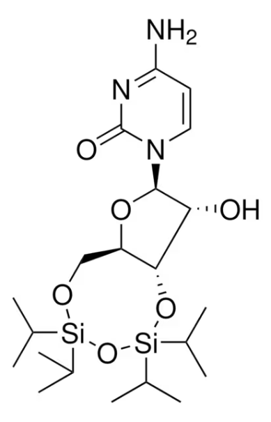 (+)-3',5'-O-(1,1,3,3-Tetraisopropyl-1,3-disiloxanediyl)cytidine structure, CAS 69304-42-3