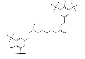N,N'-Propane-1,3-diylbis[3-(3,5-di-tert-butyl-4-hydroxyphenyl)propionamide] structure, CAS 69851-61-2