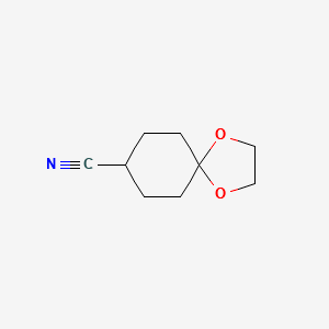 1,4-Dioxaspiro[4.5]decane-8-carbonitrile structure, CAS 69947-09-7