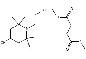 Butanedioic acid polymer with 4-Hydroxy-2,2,6,6-tetramethyl-1-piperidineethanol structure, CAS 70198-29-7