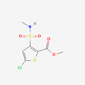 Methyl 5-chloro-3-chlorosulfonyl-2-thiophene carboxylate structure, CAS 70374-37-7