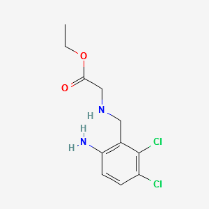 Ethyl N-(2,3-dichloro-6-aminobenzyl)glcycine structure, CAS 70406-92-7
