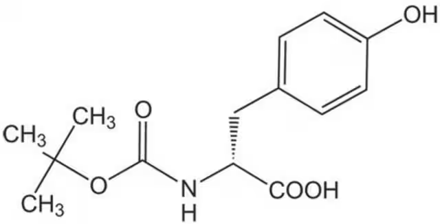 Boc-D-Tyrosine structure, CAS 70642-86-3