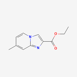 Ethyl 7-methylimidazo[1,2-a]pyridine-2-carboxylate structure, CAS 70705-33-8