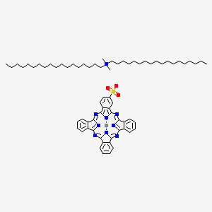 N,N-Dimethyl-N-octadecyl-1-octadecanaminium-(Sp-4-2)-[29H,31H-phthalocyanine-2- sulfonato-N29,N30,N31,N32]cuprate structure, CAS 70750-63-9