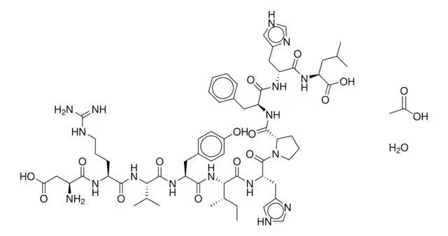 Angiotensin I human acetate salt hydrate structure, CAS 70937-97-2