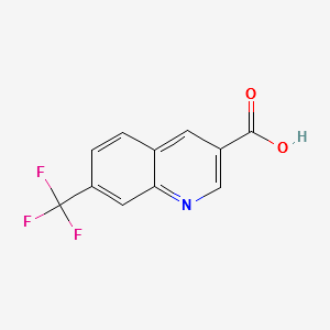 7-(Trifluoromethyl)quinoline-3-carboxylic acid structure, CAS 71082-51-4