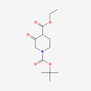 Ethyl 1-N-Boc-3-oxopiperidine-4-carboxylate structure, CAS 71233-25-5