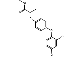 Methyl (2R)-2-[4-(2,4-dichlorophenoxy)phenoxy]propanoate structure, CAS 71283-65-3