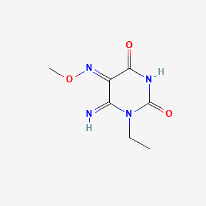 1-Ethyl-6-iminodihydropyrimidine-2,4,5(3H)-trione 5-(O-methyloxime) structure, CAS 71342-66-0