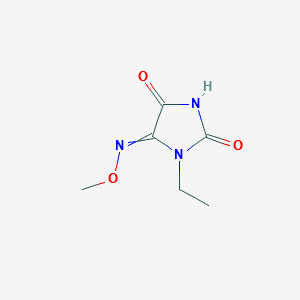 1-Ethylimidazolidine-2,4,5-trione 5-(O-methyloxime) structure, CAS 71342-67-1