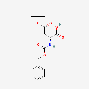 Cbz-D-aspartic acid 4-tert-butyl ester hydrate structure, CAS 71449-08-6