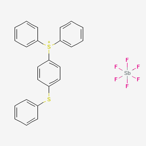 4-Thiophenyl phenyl diphenyl sulfonium hexafluoroantimonate structure, CAS 71449-78-0