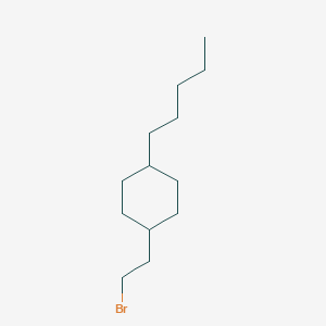 trans-1-(Bromoethyl)-4-pentylcyclohexane structure, CAS 71458-14-5