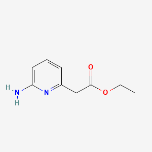 Ethyl (6-aminopyridin-2-yl)acetate structure, CAS 71469-82-4
