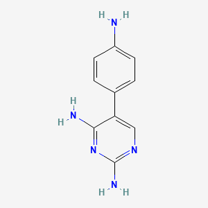 5-(4-Aminophenyl)-2,4-pyrimidinediamine structure, CAS 71552-29-9