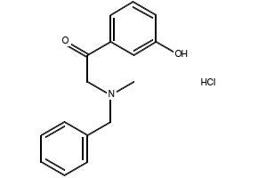 2-[Benzyl(methyl)amino]-1-(3-hydroxyphenyl)ethanone hydrochloride structure, CAS 71786-67-9