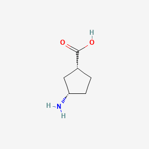 (1R,3S)-3-Aminocyclopentanecarboxylic acid structure, CAS 71830-08-5