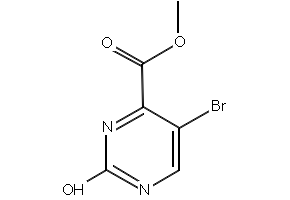 Methyl 5-bromo-2-hydroxypyrimidine-4-carboxylate structure, CAS 71933-03-4