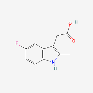 (5-Fluoro-2-methyl-1H-indol-3-yl)acetic acid structure, CAS 71987-67-2