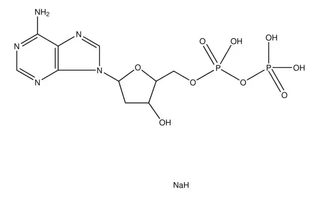 2'-Deoxyadenosine-5'-diphosphate disodium salt structure, CAS 72003-83-9