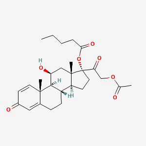Prednisolone valerate acetate structure, CAS 72064-79-0