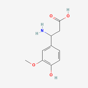 3-Amino-3-(4-hydroxy-3-methoxyphenyl)propionic acid structure, CAS 72076-93-8