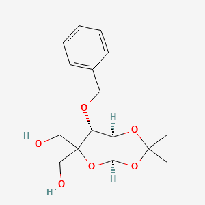 4-(Hydroxymethyl)-1,2-O-isopropylidene-3-O-benzyl-beta-L-threo-pentofuranose structure, CAS 72261-44-0