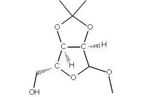 Methyl-2,3-O-isopropylidene-D-ribofuranoside structure, CAS 72402-14-3