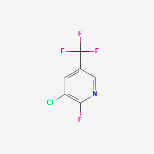 3-Chloro-2-fluoro-5-(trifluoromethyl)pyridine structure, CAS 72537-17-8