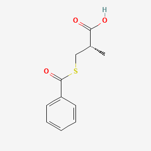(S)-(-)-3-(Benzoylthio)-2-methylpropanoic acid structure, CAS 72679-02-8