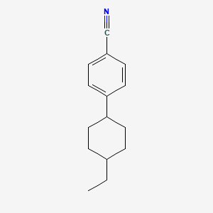 trans-4-(4-Ethylcyclohexyl)benzonitrile structure, CAS 72928-54-2