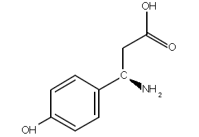 (R)-3-Amino-3-(4-hydroxyphenyl)propionic acid structure, CAS 73025-68-0