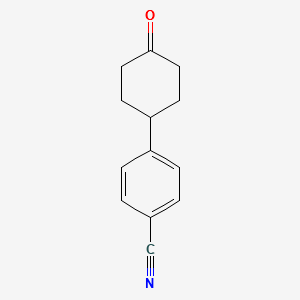 4-(4-Oxocyclohexyl)benzonitrile structure, CAS 73204-07-6