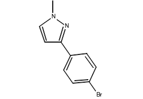 3-(4-Bromophenyl)-1-methyl-1H-pyrazole structure, CAS 73387-51-6