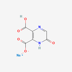 6-Oxo-1,6-dihydropyrazine-2,3-dicarboxylic acid monosodium salt structure, CAS 73403-49-3