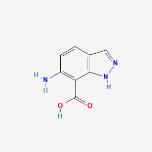 6-Amino-1H-indazole-7-carboxylic acid structure, CAS 73907-95-6