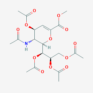 Methyl 2,3-didehydro-4,7,8,9-tetera-O-acetyl-N-acetylneuraminate structure, CAS 73960-72-2